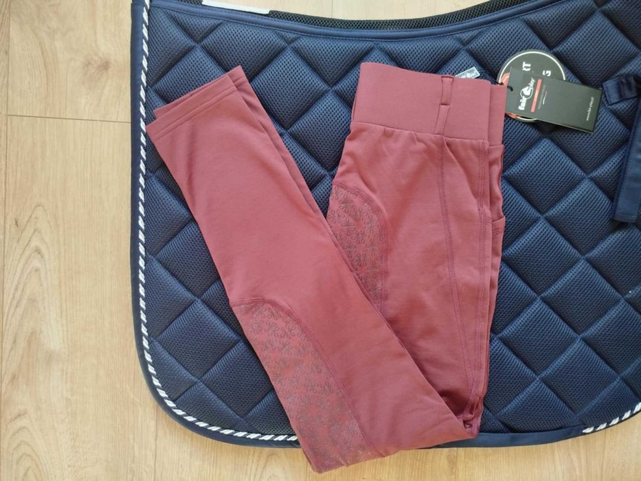 Breginsy jeździeckie ocieplane FP KINGA burgundowe, rozm. 36