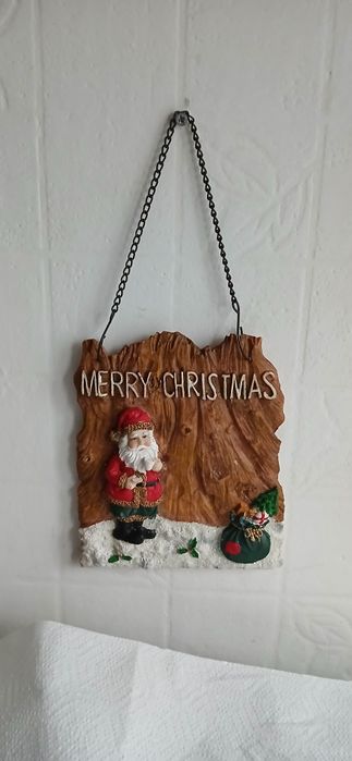 Metalowa zawieszka swiateczna Merry Christmas.