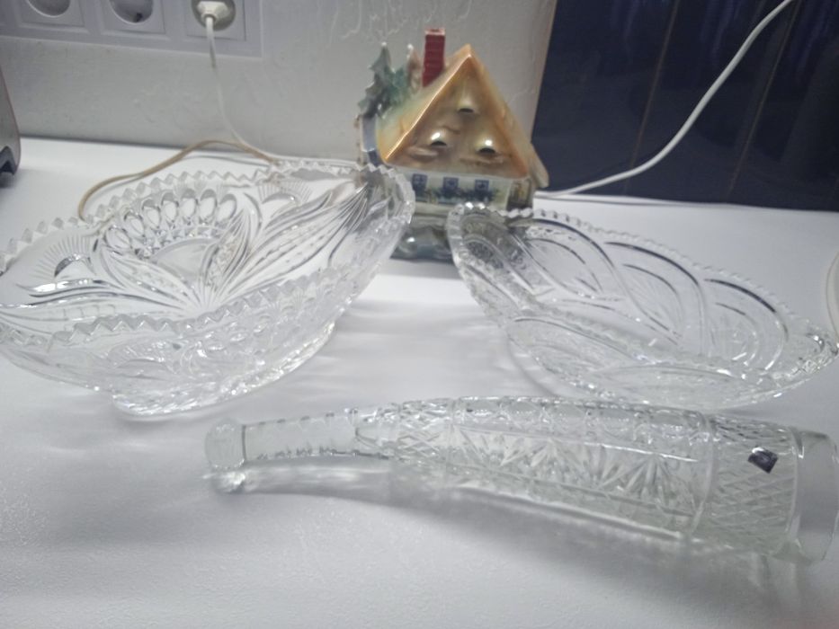 Домик светильник ГДР 500гр,хрусталь изделия по 300гр