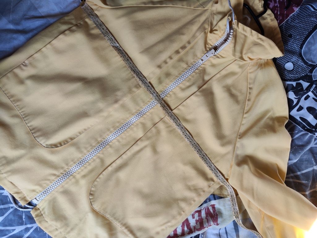 Żółta kurtka przejściowa vintage l xl wiosna jesień