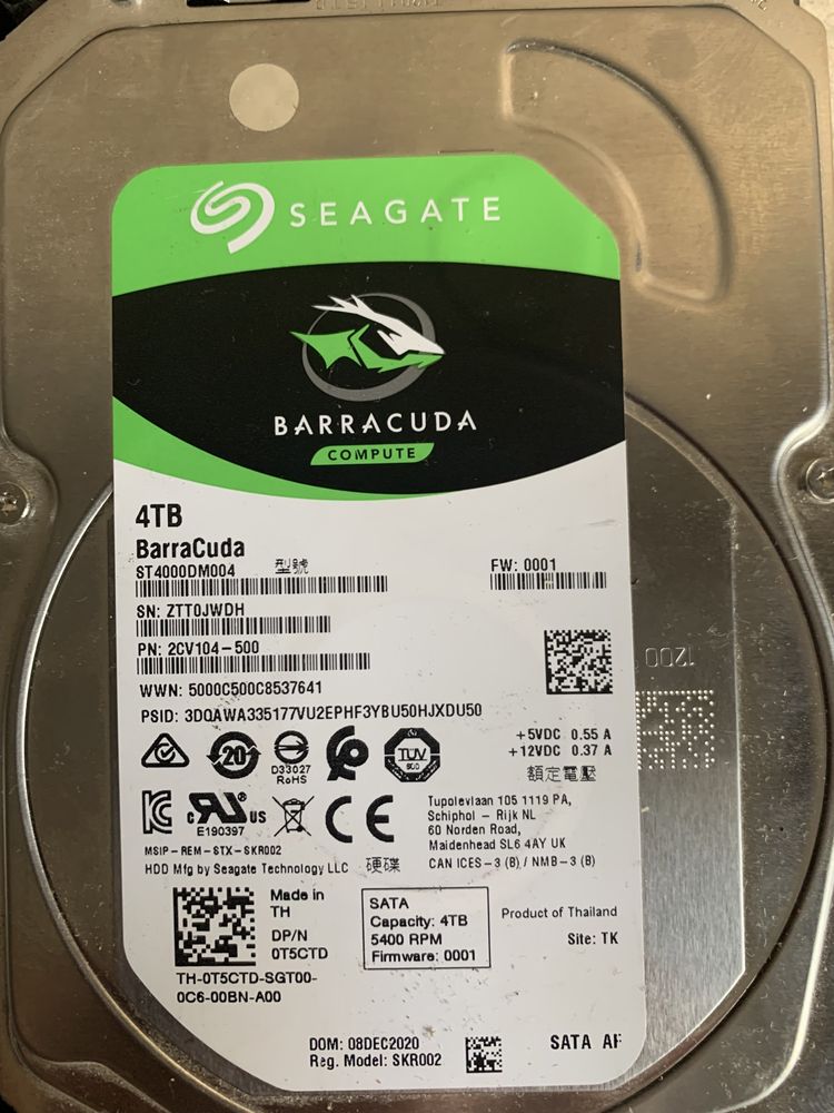 Жорсткие диски 6tb/4tb/2tb/500gb идеальное состояние