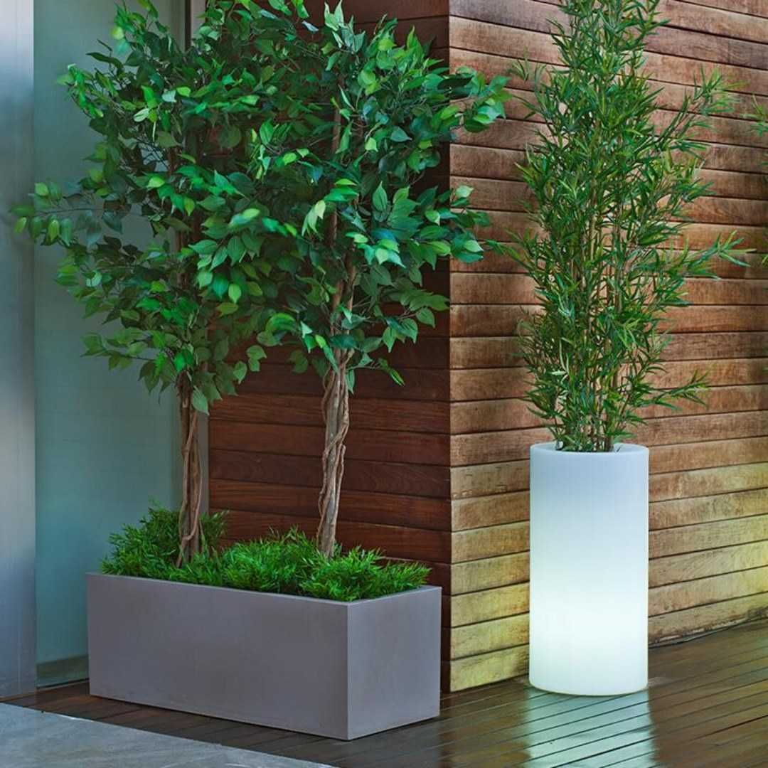 Vasos com iluminação rgb