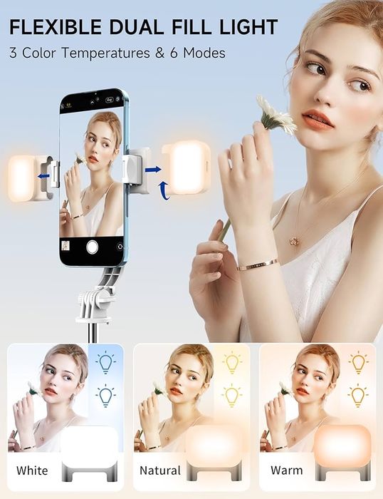 Штатив та селфі-палиця з 2 лампами Z17