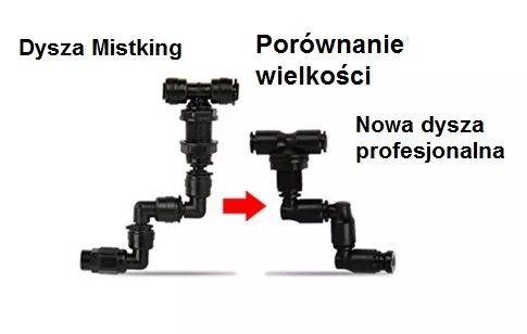 Dysza zraszająca z przelotką system zraszania terrarium jak MISTKING