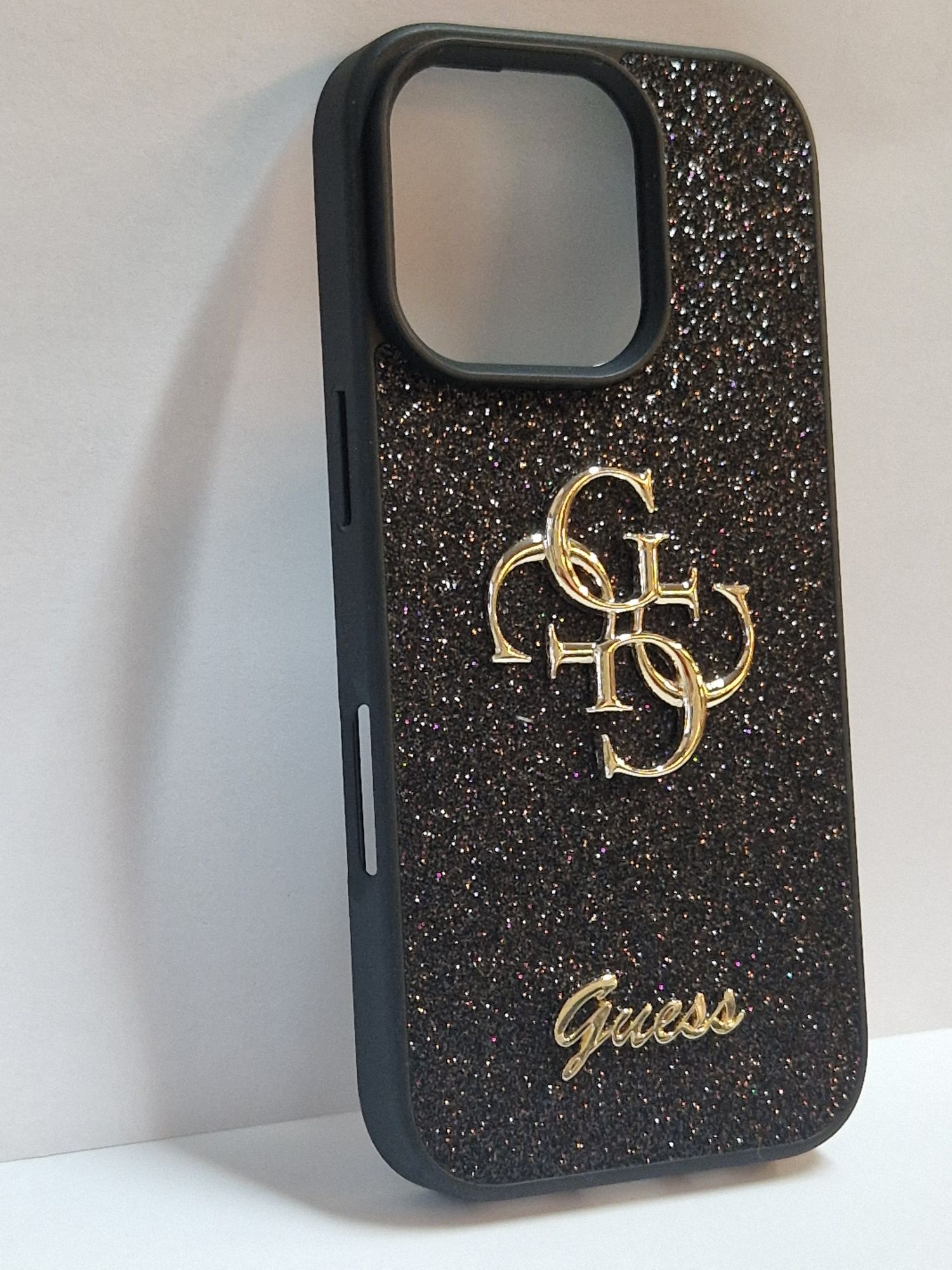Oryginalne Etui GUESS hardcase Fixed Glitter Big 4G do Iphone 16 Pro