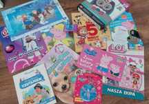 Zestaw dla dziewczynki, cześć rzeczy NOWA, lol, peppa, kraina lodu