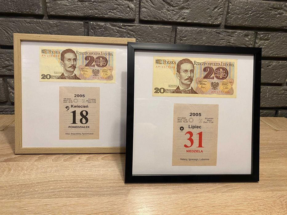 Oryginalna kartka z kalendarza 2003 r. Prezent Rocznica Pamiątka