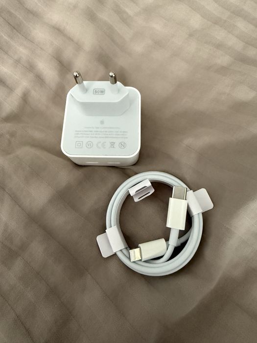 50W перехолник зарядное устройство адаптер Apple кубик блок + провод