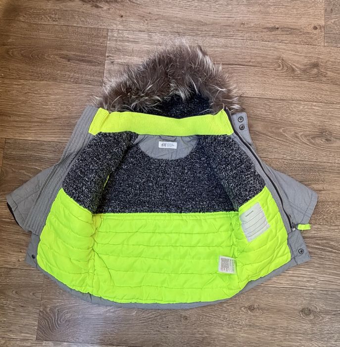 H&M на 2-3р. 92-98см. Дитячий зимовий комплект для хлопчика сірий