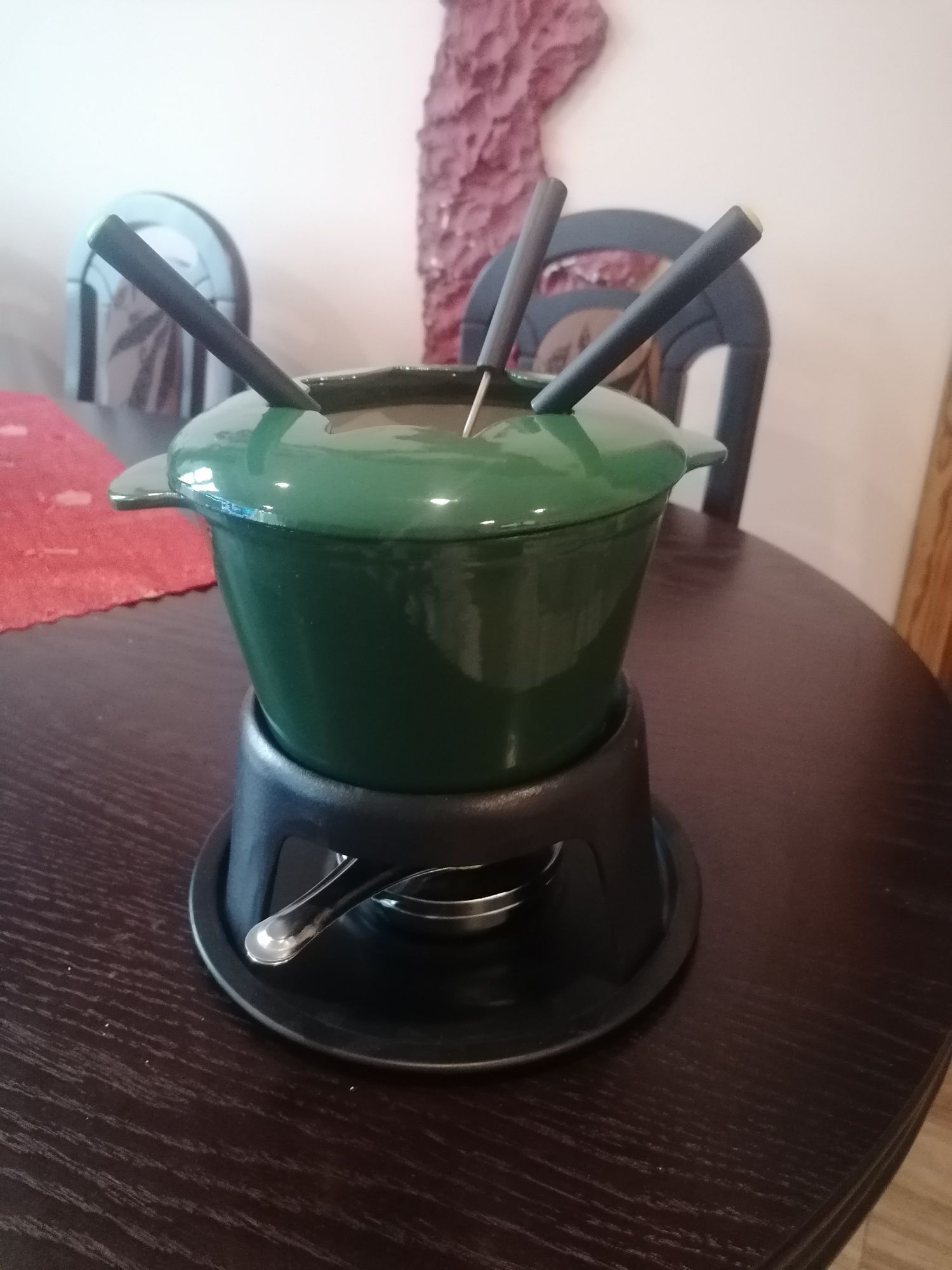 Żeliwny zestaw do fondue