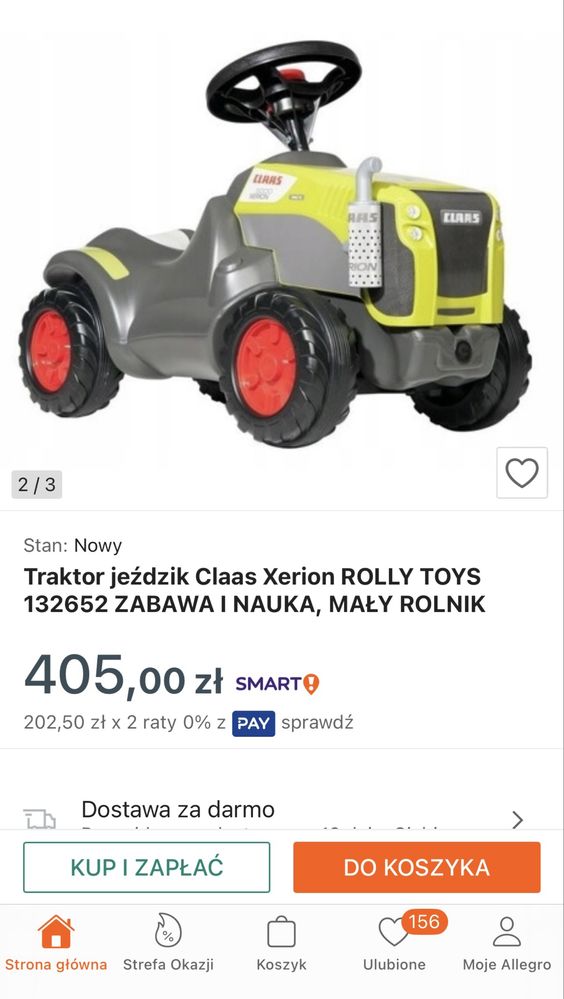 Traktorek Claas jeździk zabawka