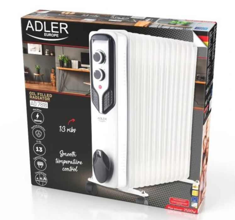 Масляний обігрівач !НОВИЙ! Adler Ad7818, 13 ребер, 3 режими