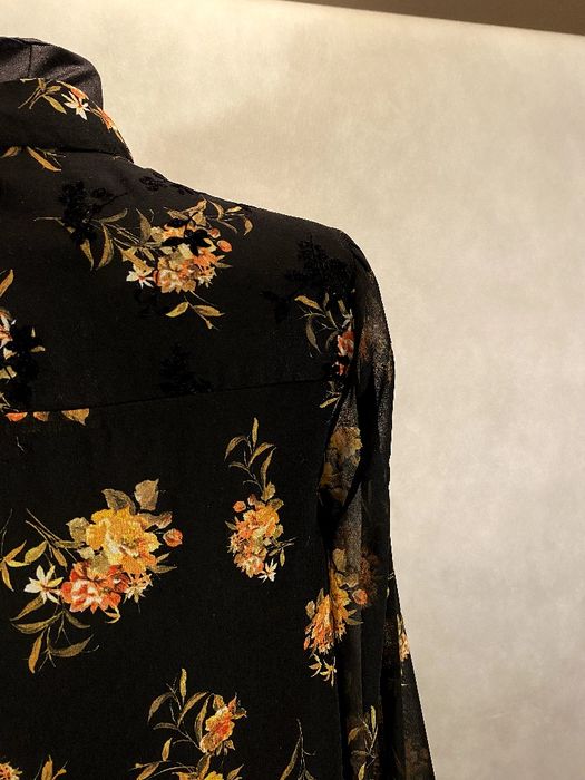 Sukienka mini zara luźna oversize S M 36 38 kwiaty prosta elegancka