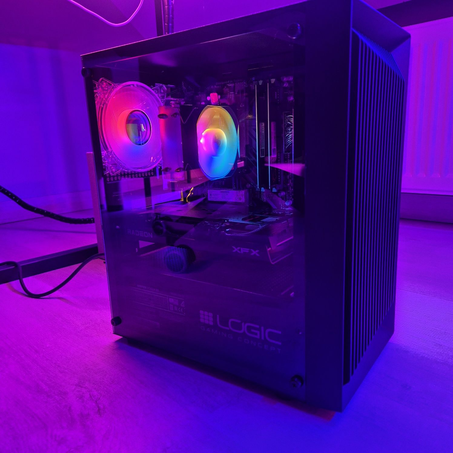 Komputer RX6600/RX6700XT/R5 5500/16GB ram/SSD Gamingowy Okazja ARGB