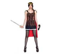 Przebranie Gladiatorka (sukienka z peleryną) roz. 38-42 + 4 rekwizyty
