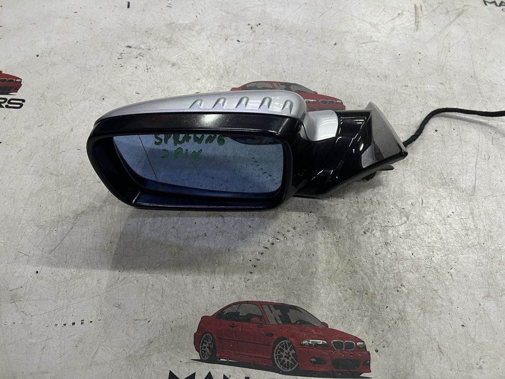 Lusterko lewe bmw e46 coupe cabrio 9 pin titansilber elektryczne