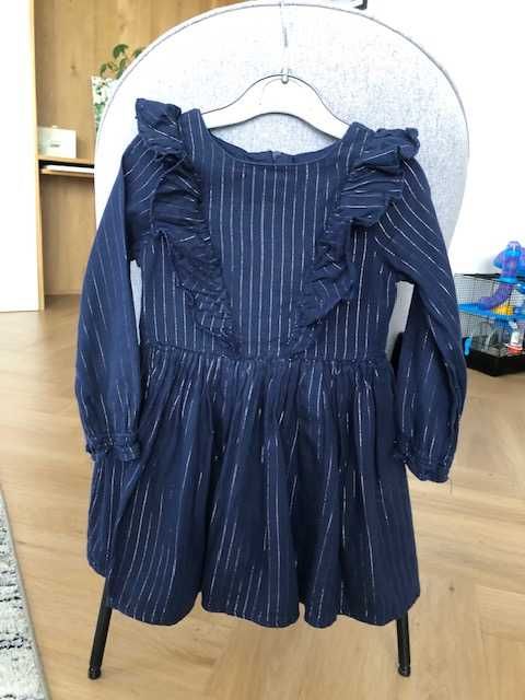 Sukienka wyjściowa granatowa dla dziewczynki rozm. 110