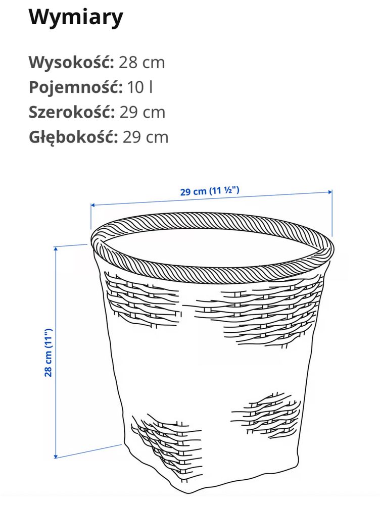 Kosz rattanowy Ikea