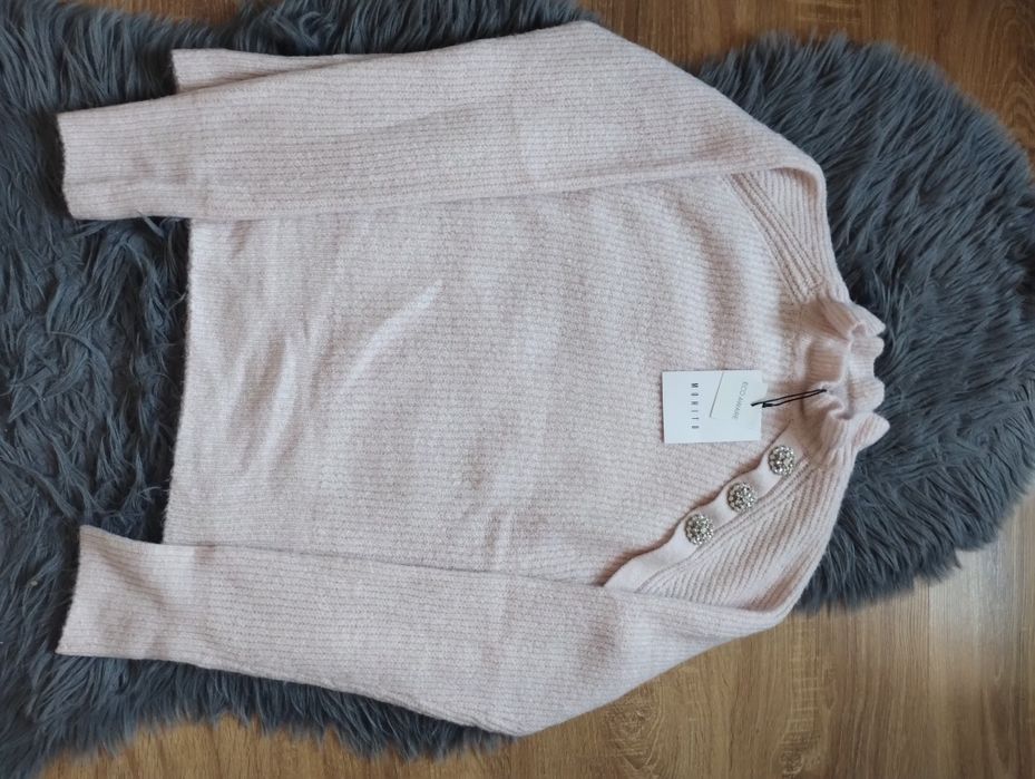 Sweter mohito pudrowy róż xs