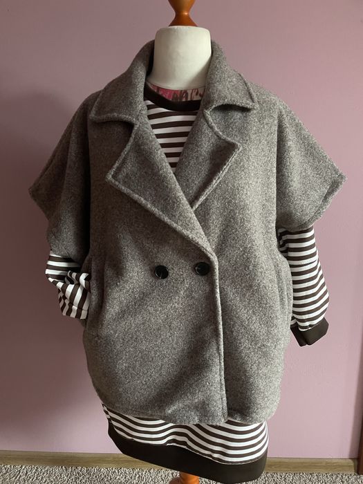 Cudna ciepła kamizelka w kolorze fango 42/44/46 oversize