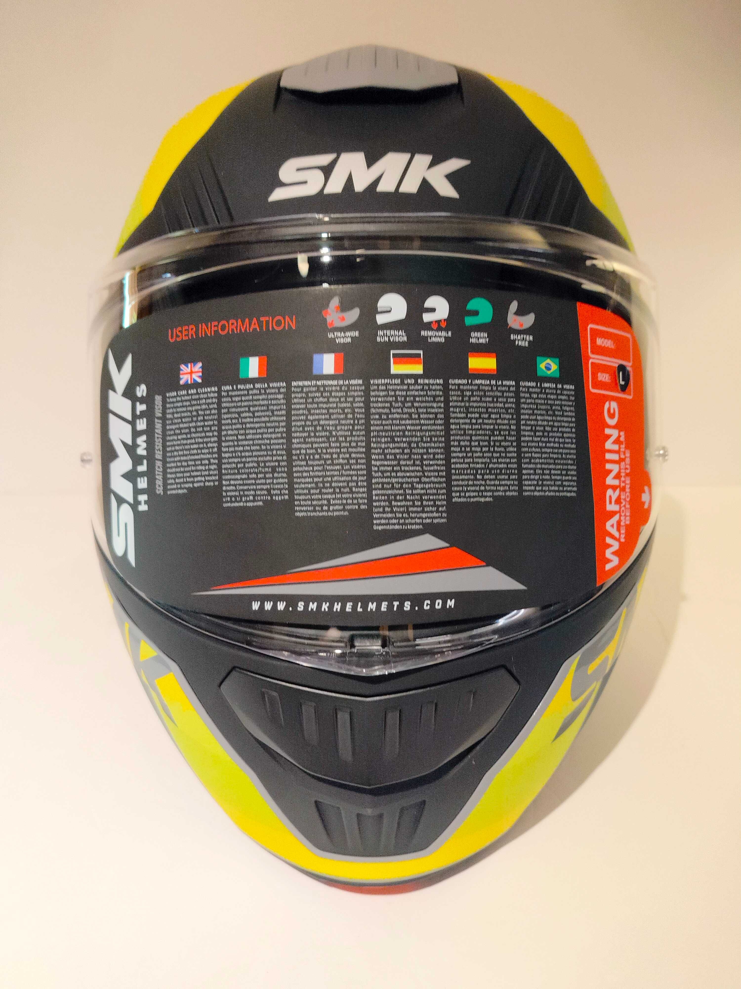 Capacete SMK modular dupla homologação P/J mota scooter novo