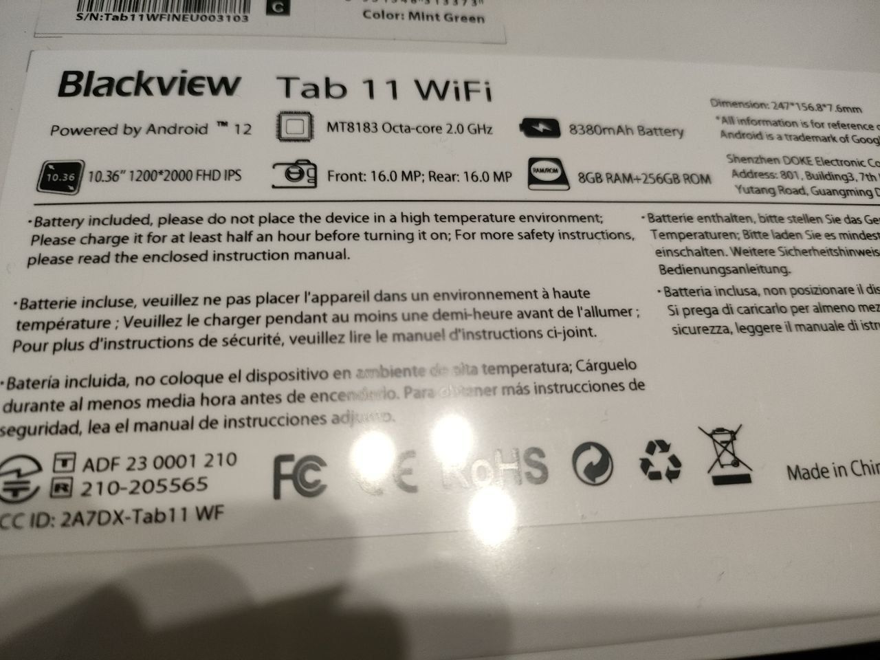 Планшет Blackview Tab 11 WiFi 8/256 Gb