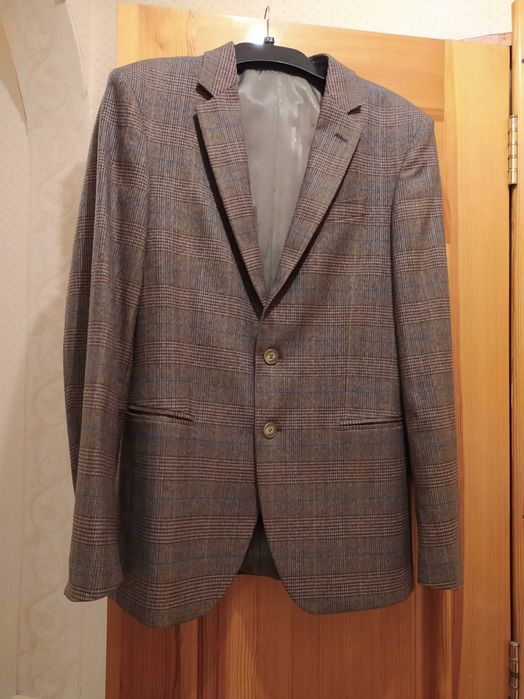 Піджак чоловічий фірма Арбер, напівшерсть, клітинка