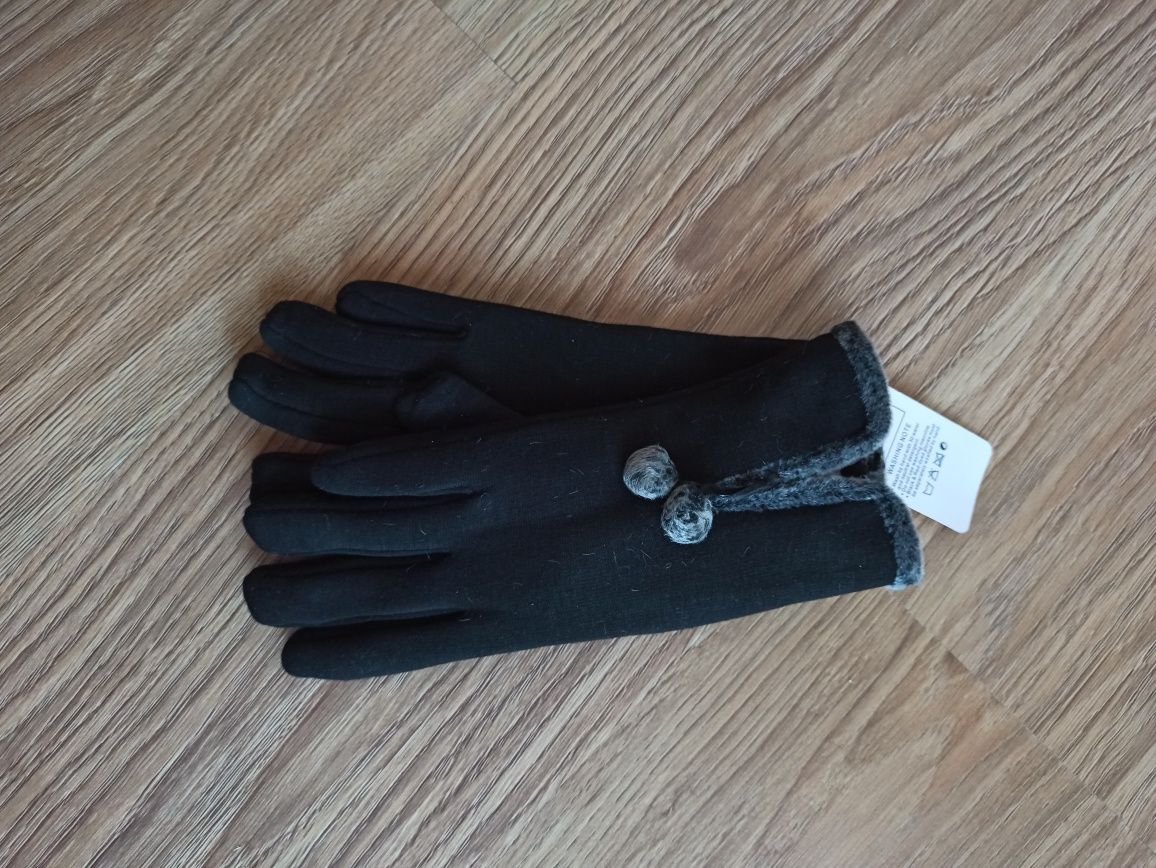 Рукавиці рукавички чорні теплі