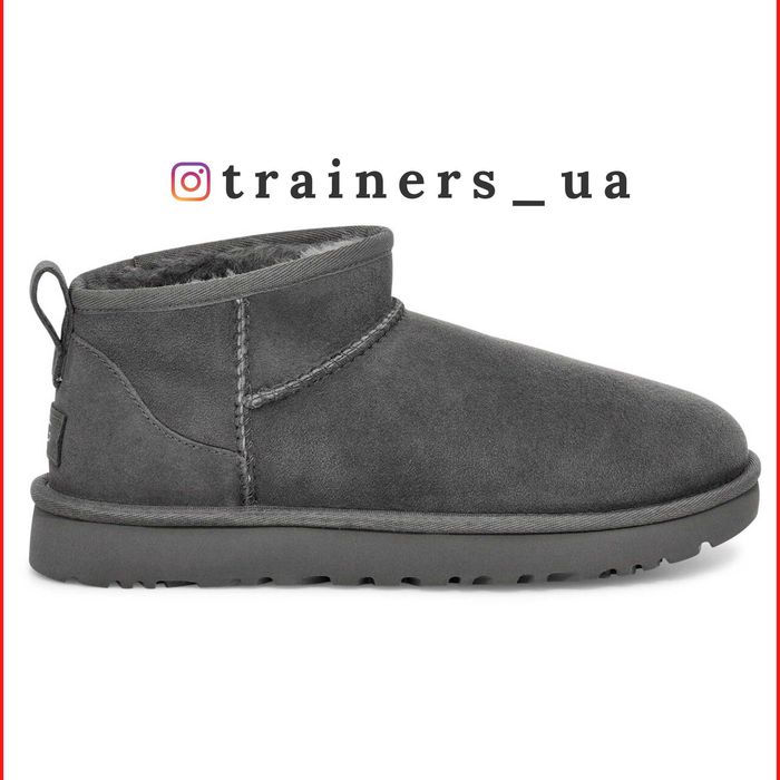 ОРИГИНАЛ UGG Classic Ultra Mini 1116109-GREY ботинки угги женские УГГ