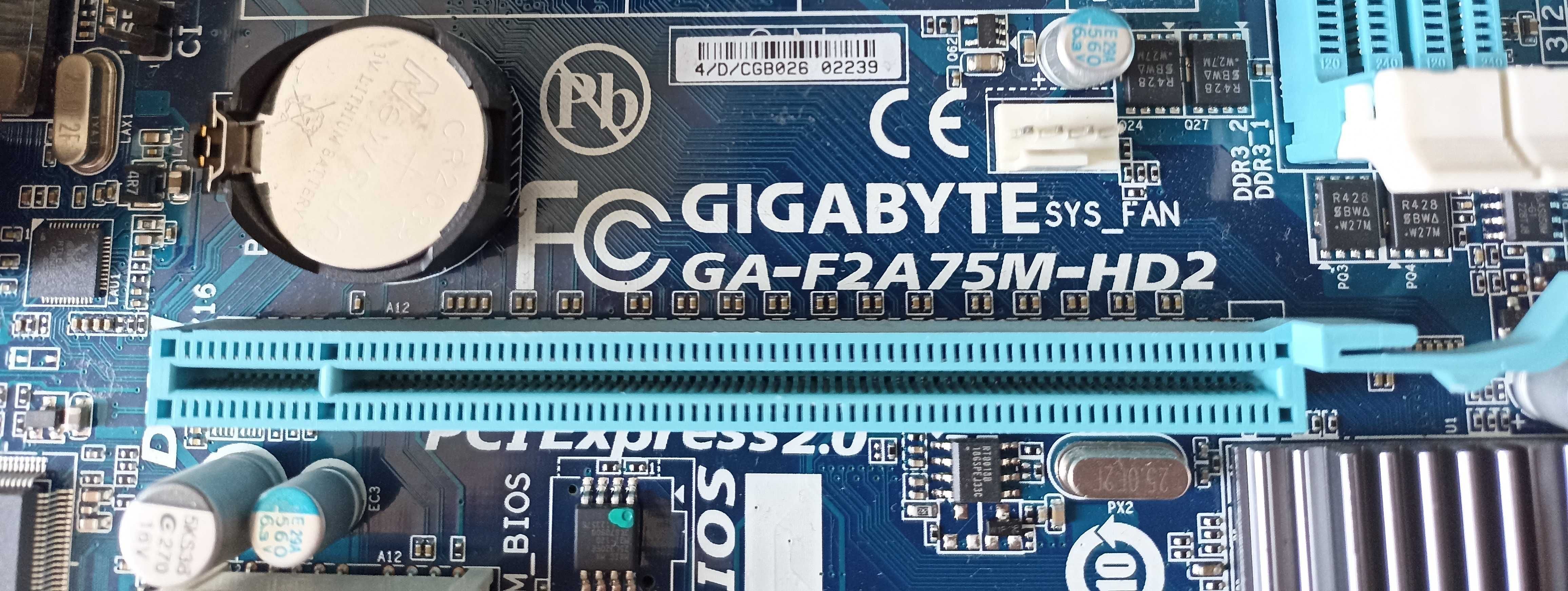 Płyta główna Gigabyte GA-F2A75M-HD2 +AMD A6-5400K 3,6 GHz