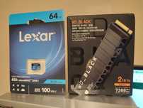 Karta pamięci 64GB + dysk SSD WD BLACK SN850X 2TB (m.2 NVMe PCIe 4.0).
