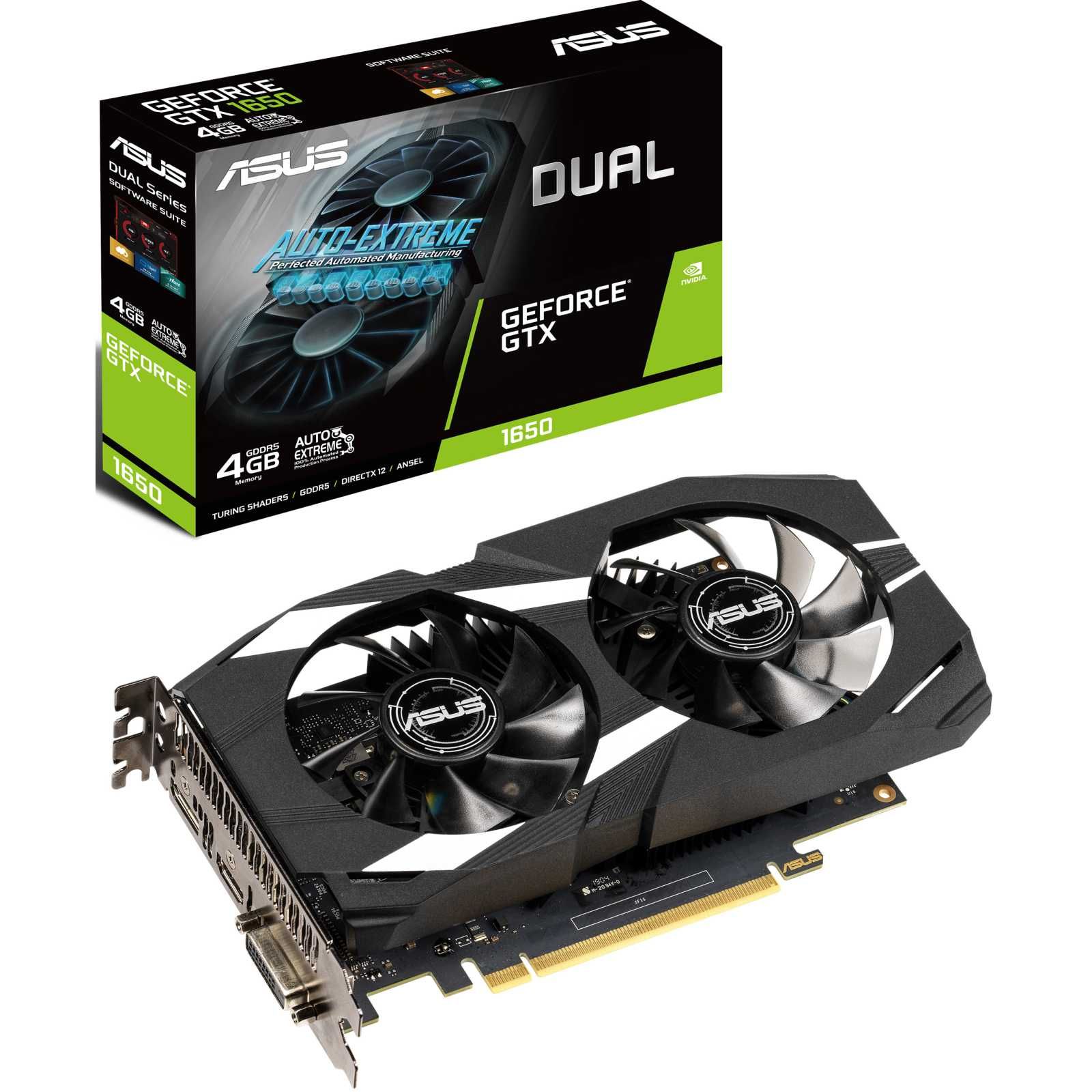 Відеокарта ASUS GeForce GTX1650 4096Mb DUAL (DUAL-GTX1650-4G) НОВАЯ