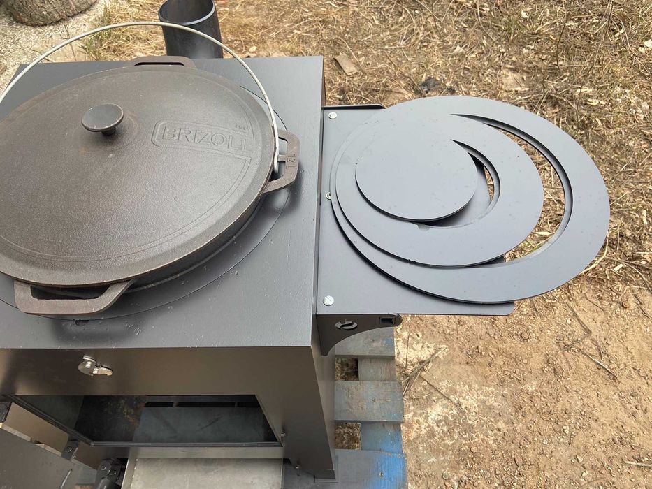 Піч під казан 5 мм, діаметр 46 см, з набірними кільцями та столиками