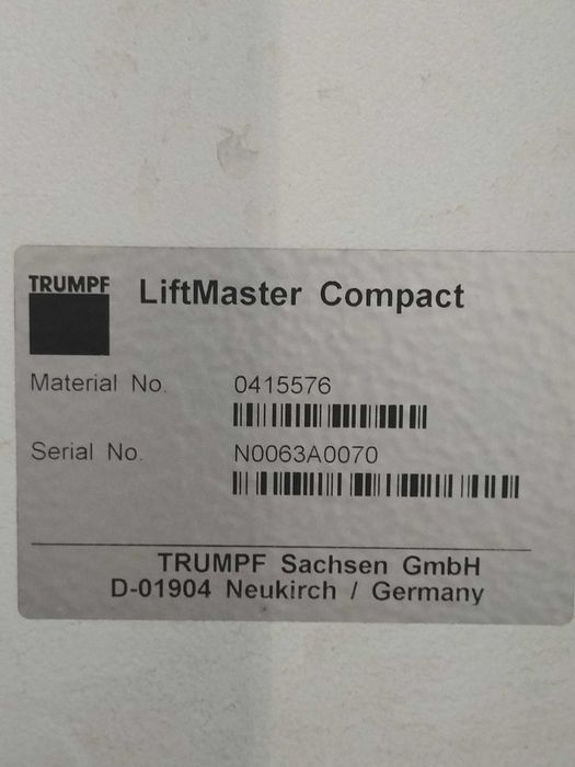Podajnik blach TRUMPF Liftmaster Compact