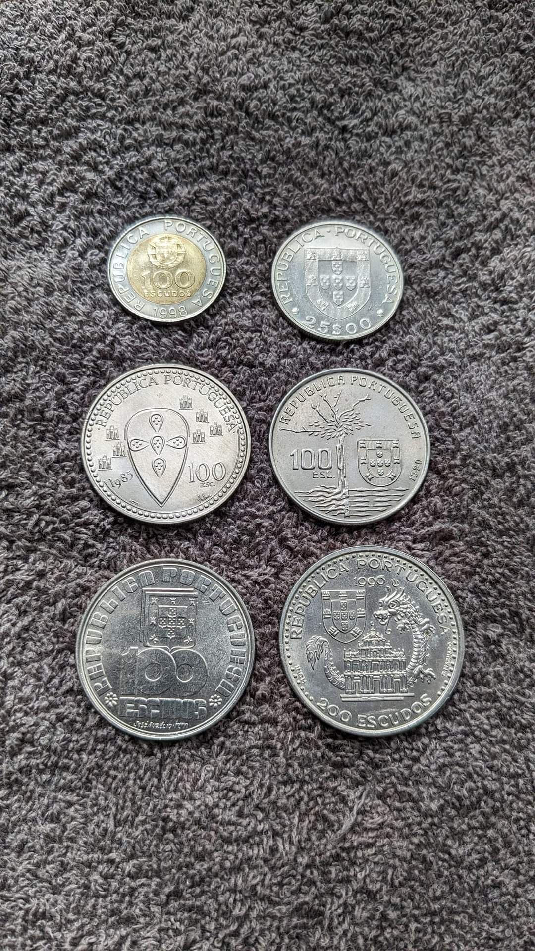 Lote 10 moedas Portugal