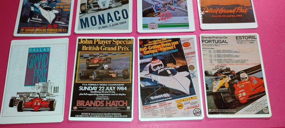 Antiga Coleção calendários de bolso cartazes da fórmula 1