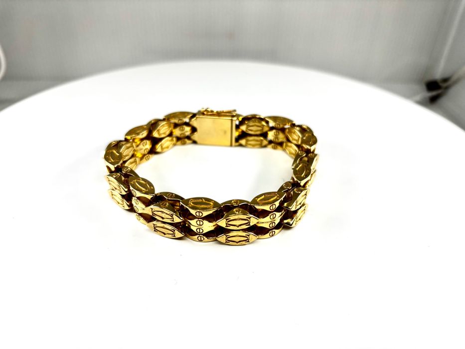 Żółte złoto 0,585. Bransoletka męska.