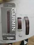 Garmin oryginalny pasek skórzany ciemnobrązowy