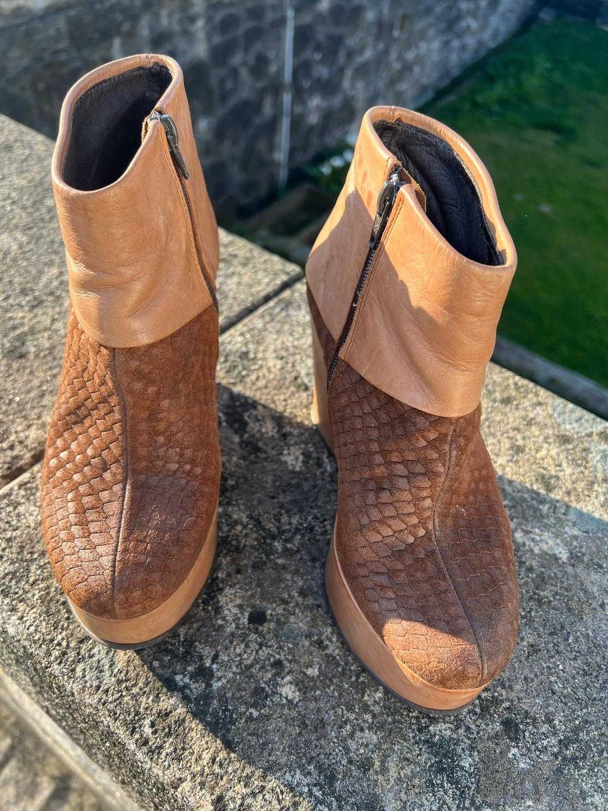 Botins camel de mulher