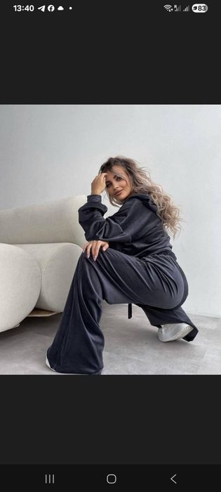 Костюм велюровий, новый, батал.