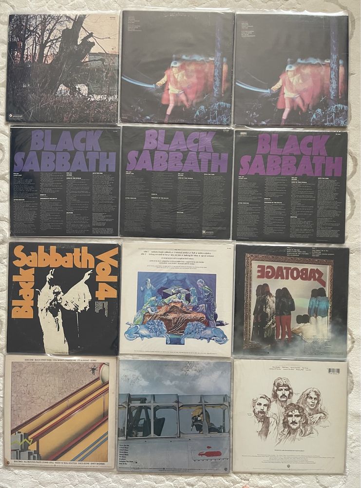 Вінілові платівки Black Sabbath 1970-1980 ранні видання USA та UK