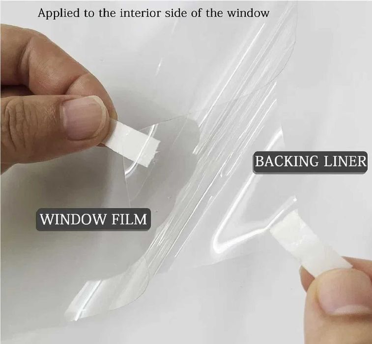 Nowa folia okienna / przezroczysta / samoprzylepna / 90x400cm !163!