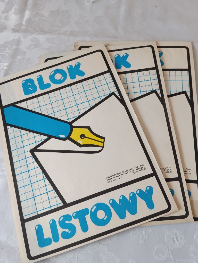Trzy bloki listowe PRL