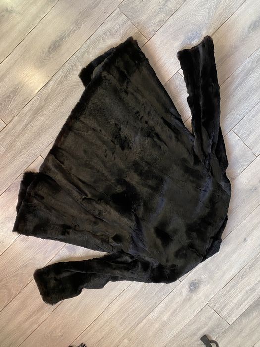 Naturalne futro z królika M L vintage retro zima