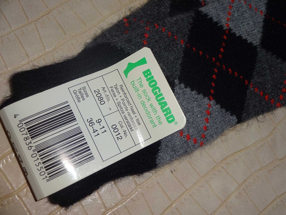 BURLINGTON Argyle The Sign of Style Bioguard ciepłe skarpety 36-41