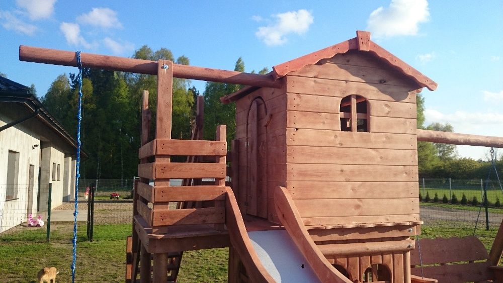 plac zabaw domek balkon ślizg ławeczki piaskownica montaż cały kraj