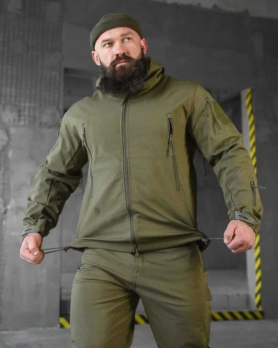 Теплий костюм Soft Shell флісова підкладка водовідштовхувальна тканина