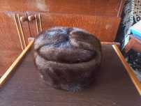 Шапка из норки  натуральная.
