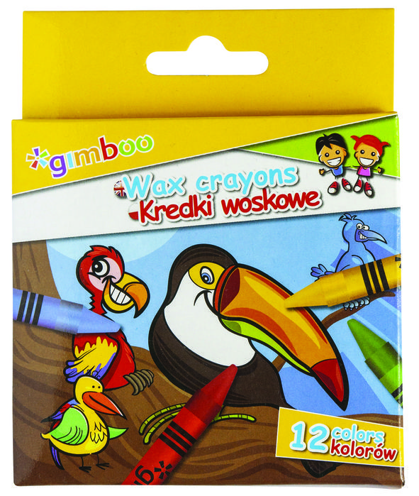 Kredki Świecowe Gimboo 12 Kolorów Gimboo