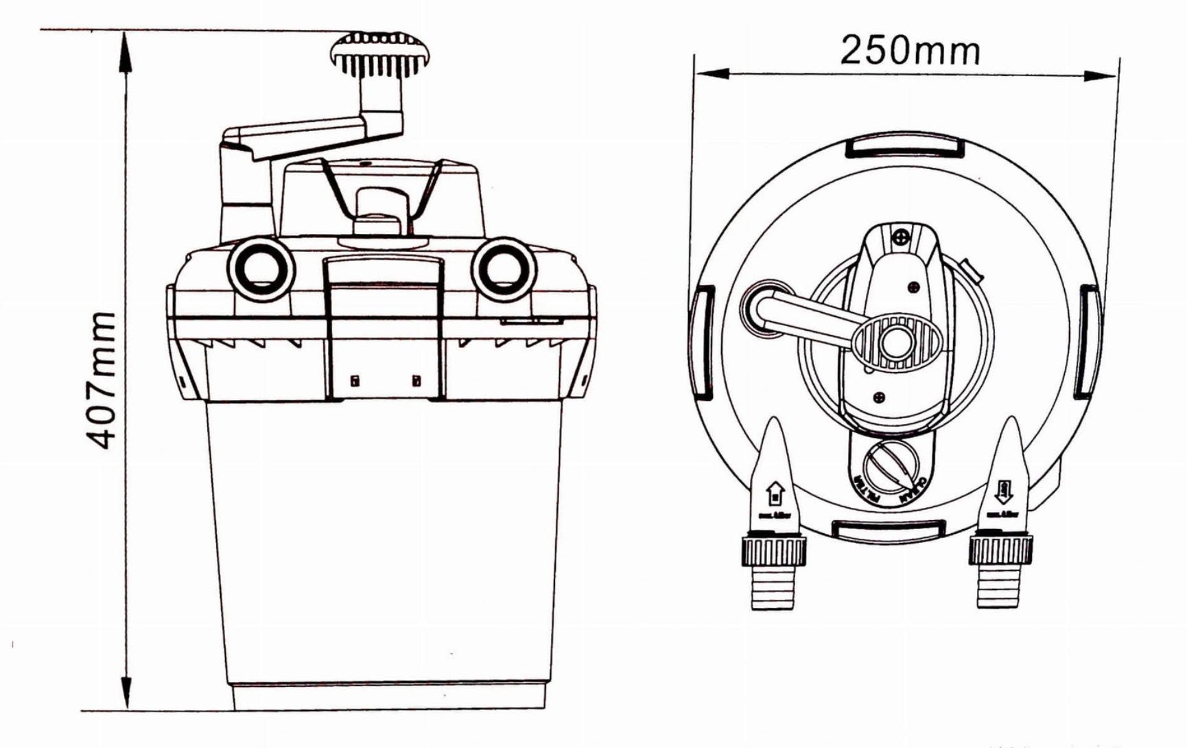 Filtr ciśnieniowy CPF-1500 z lampą UV-C 9W do oczka wodnego 4m3